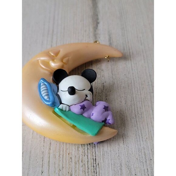 Hallmark baby Mickey Mouse sweet dreams Disney Moon ornament Xmas - Picture 2 of 7